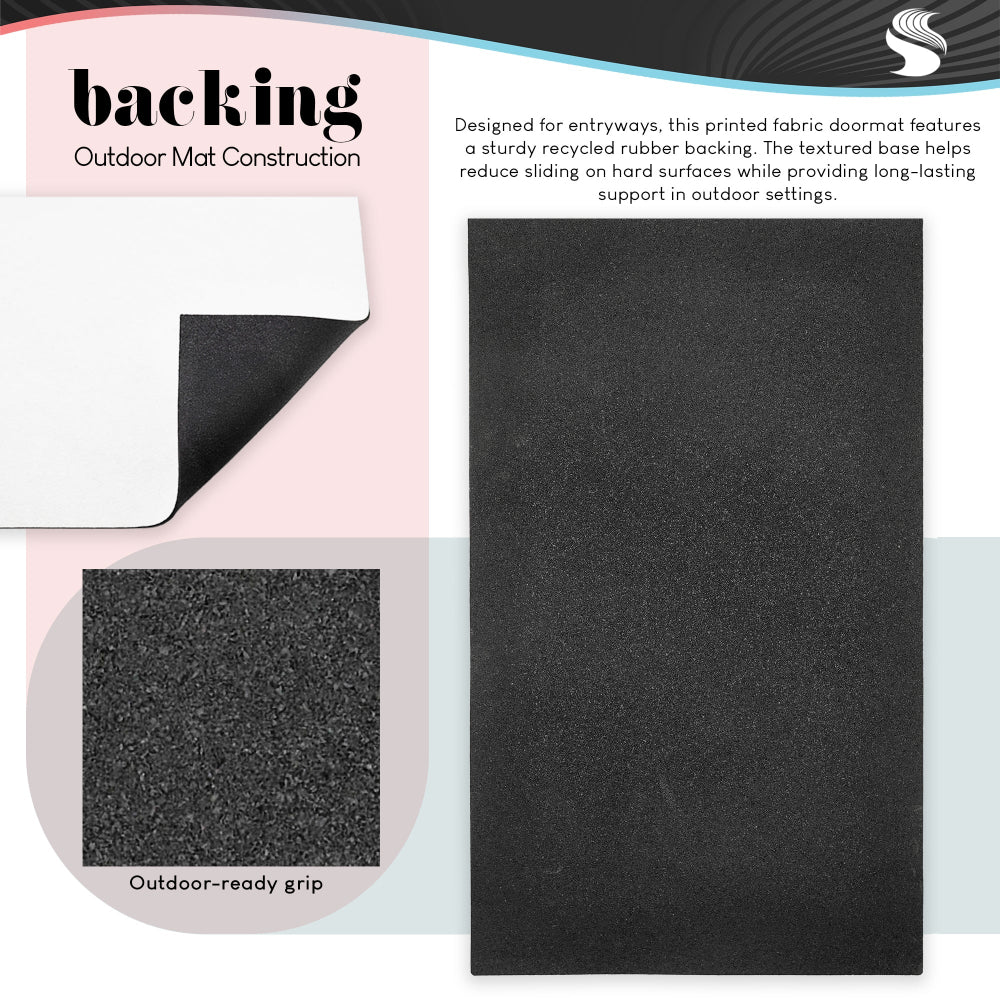 Angela Nickeas Welcome Hexagonal Faux Tile Unwoven Outdoor Door Mat