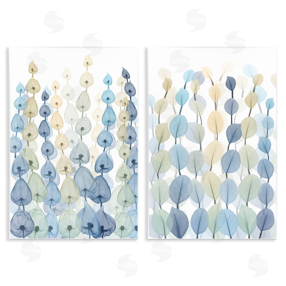 Seaweed & Ocean Plants Pattern Wood Plaque Wall Art, Home Decor by Albert Koetsier