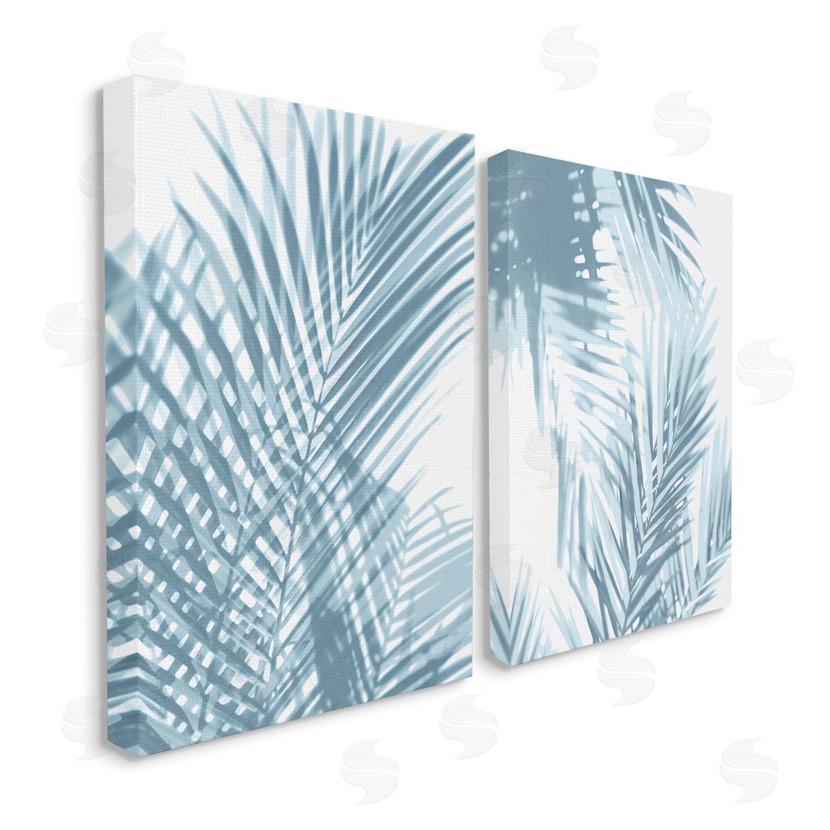 C Brand Studios Blue Ferns Abstract Light Designs Canvas Wall Art Print