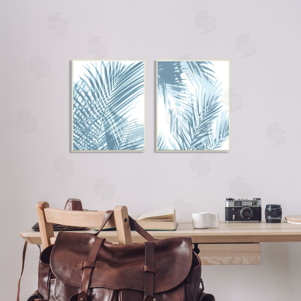 C Brand Studios Blue Ferns Abstract Light Designs Canvas Wall Art Print in Room