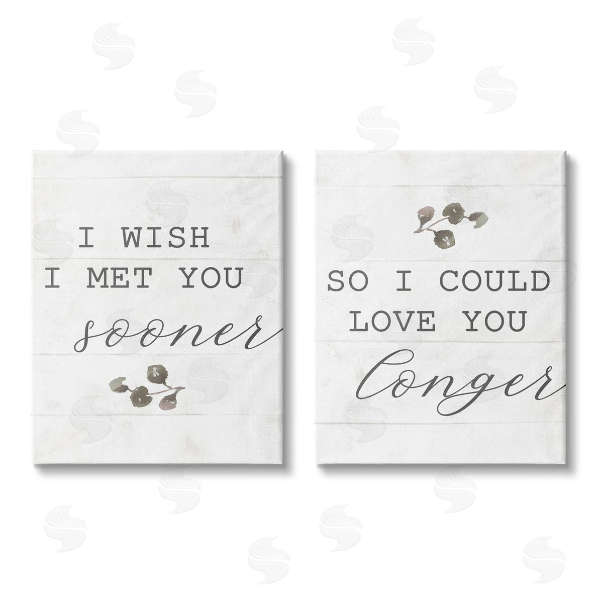 Stupell Studio Wish I met You Sooner Romantic Canvas Wall Art Print