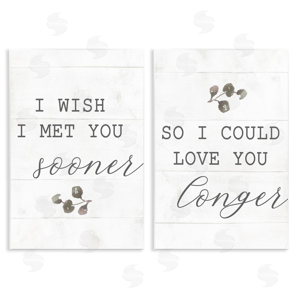 Stupell Studio Wish I met You Sooner Romantic Wooden Wall Plaque Art Print