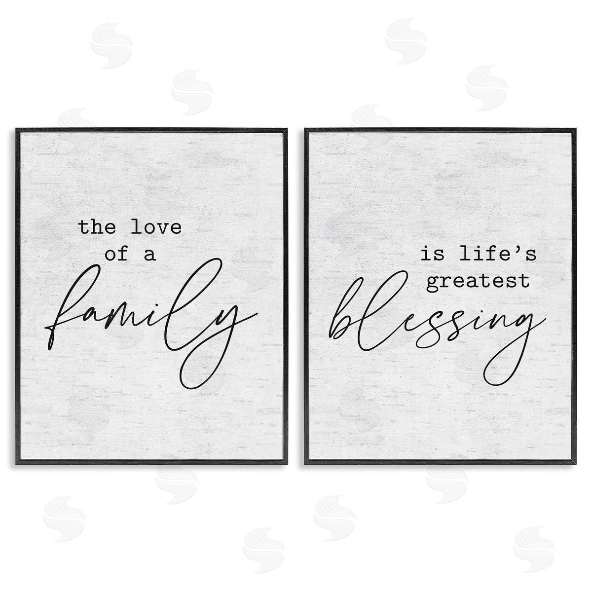 Life's Greatest Blessing Quote Black Frame Print Wall Art, Home Decor by Lettered and Lined