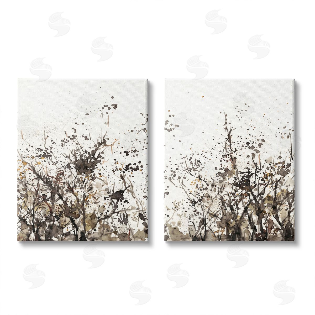 Samuel Dixon Watercolor Field of Grassy Weeds Canvas Wall Art Print