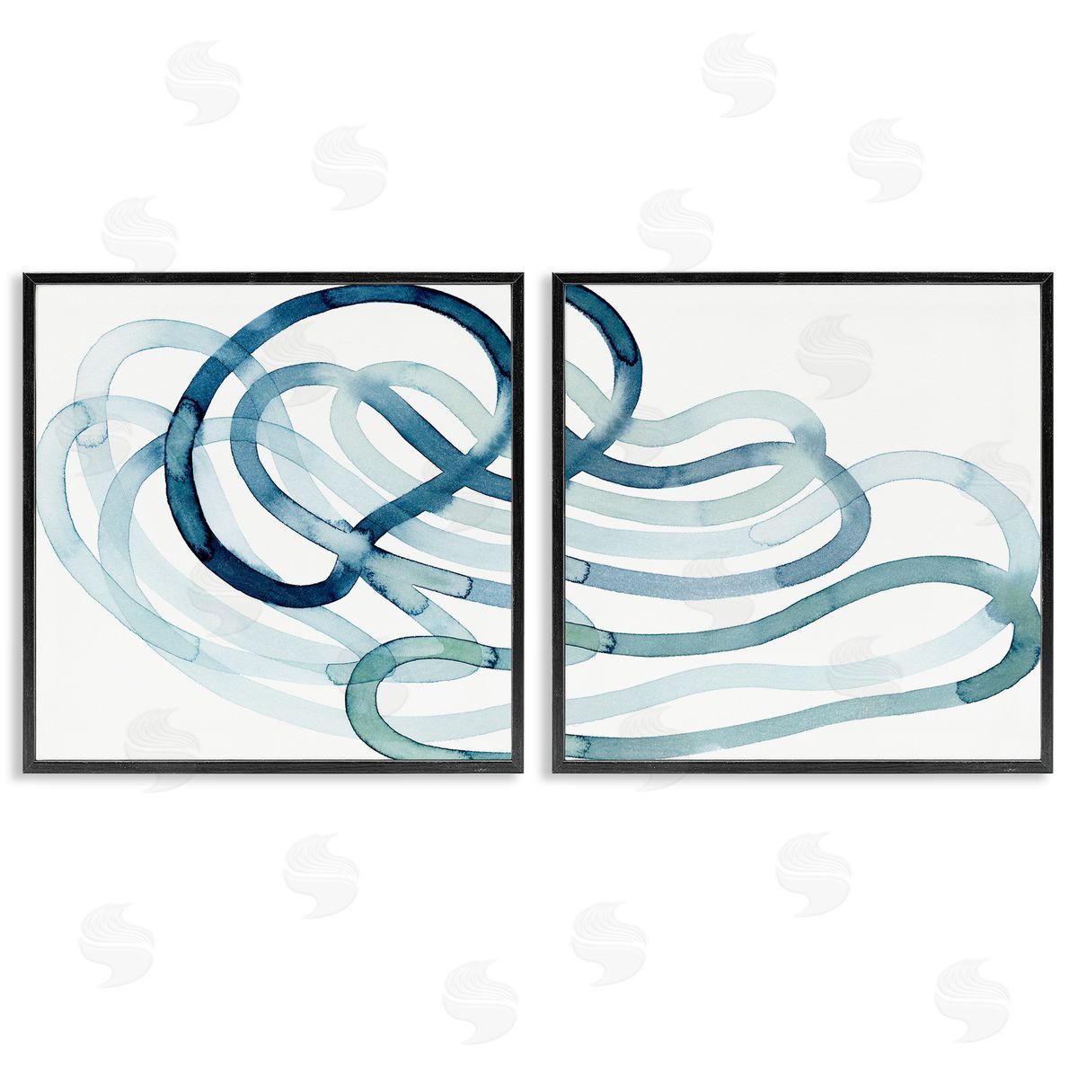 Lively Organic Abstract Line Black Frame Print Wall Art, Home Decor by Grace Popp