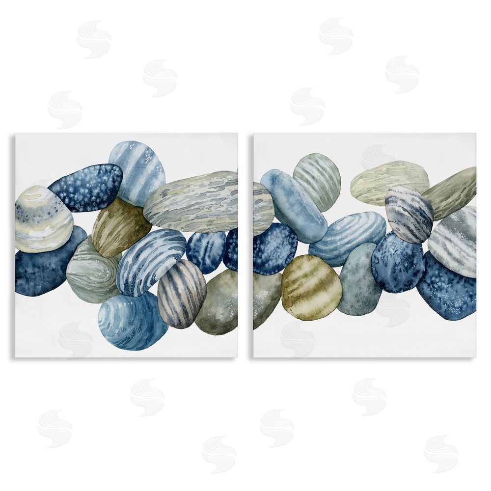 Grace Popp Rows of Stones Organic Patterns Canvas Wall Art Print