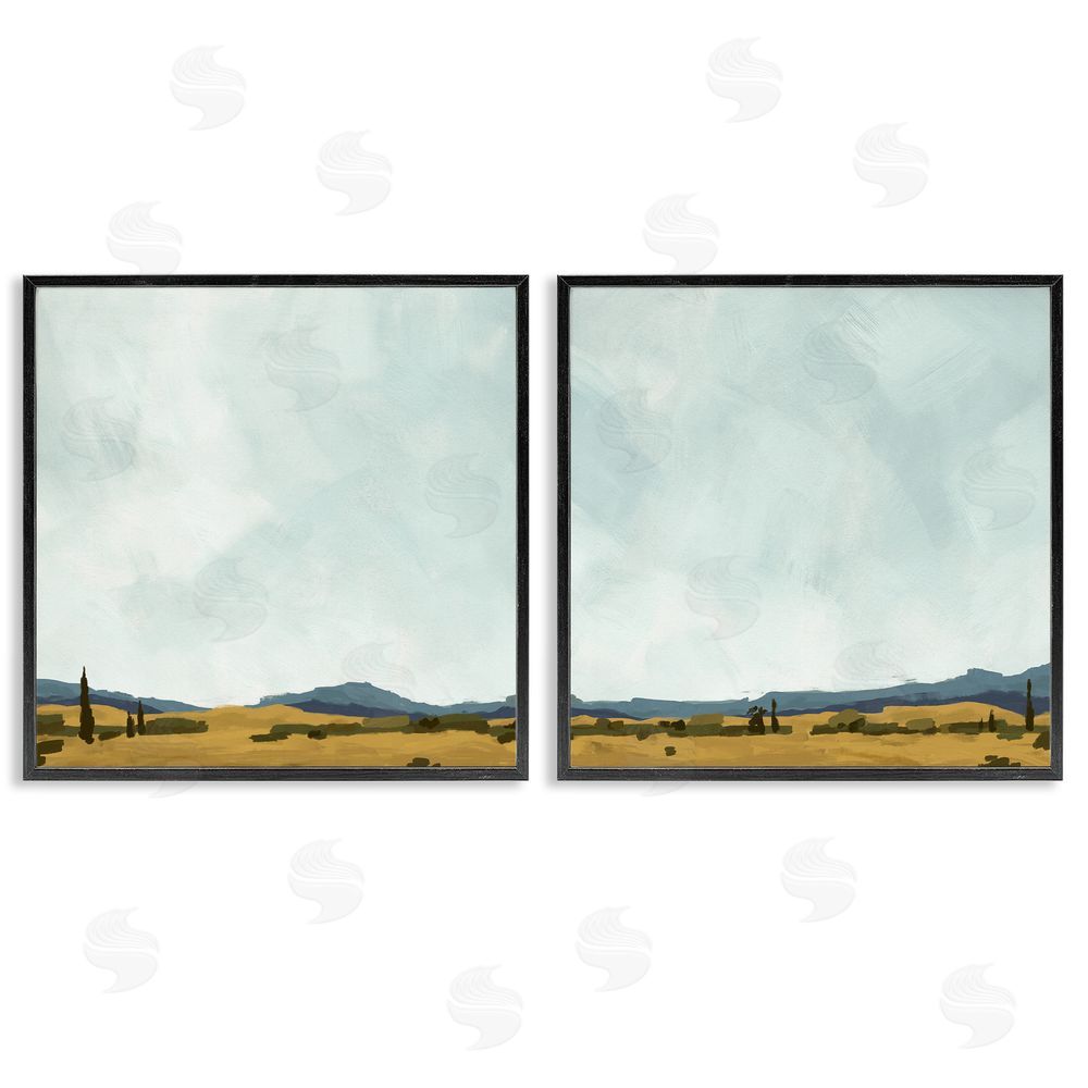 Jacob Green Mountain Meadow Landscape Countryside Black Framed Giclee Wall Art Print
