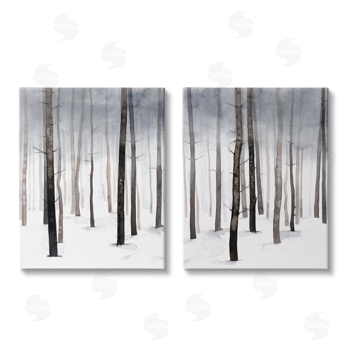 Grace Popp Winter Snow Tree Forest Haze Eerie Cold  Canvas Wall Art Print