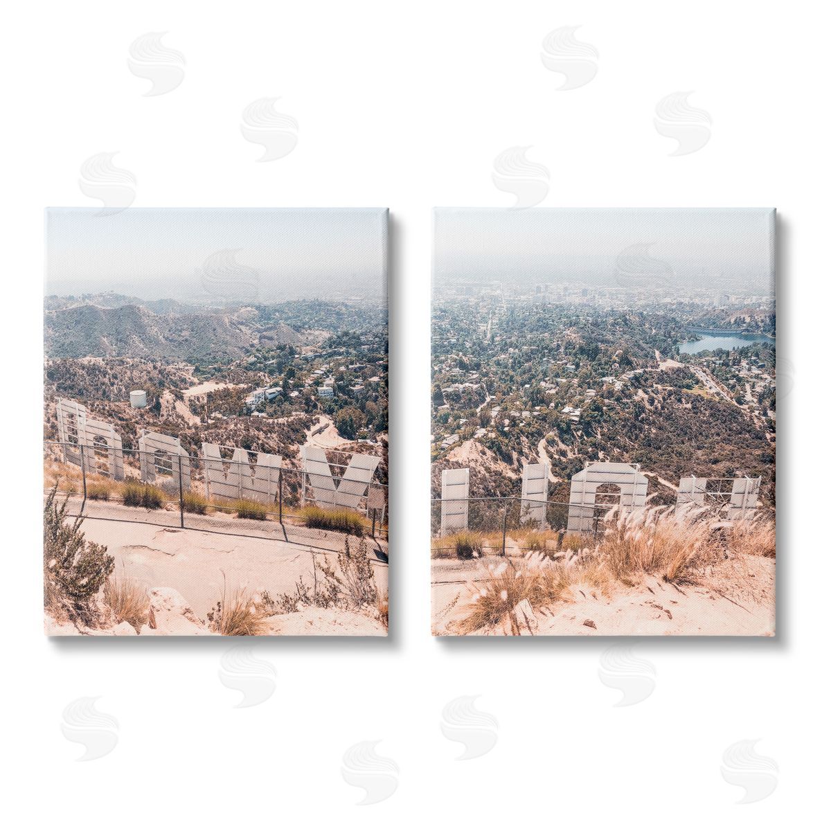 Natalie Carpentieri California Film Capital West Coast Hills Cityscape Canvas Wall Art Print