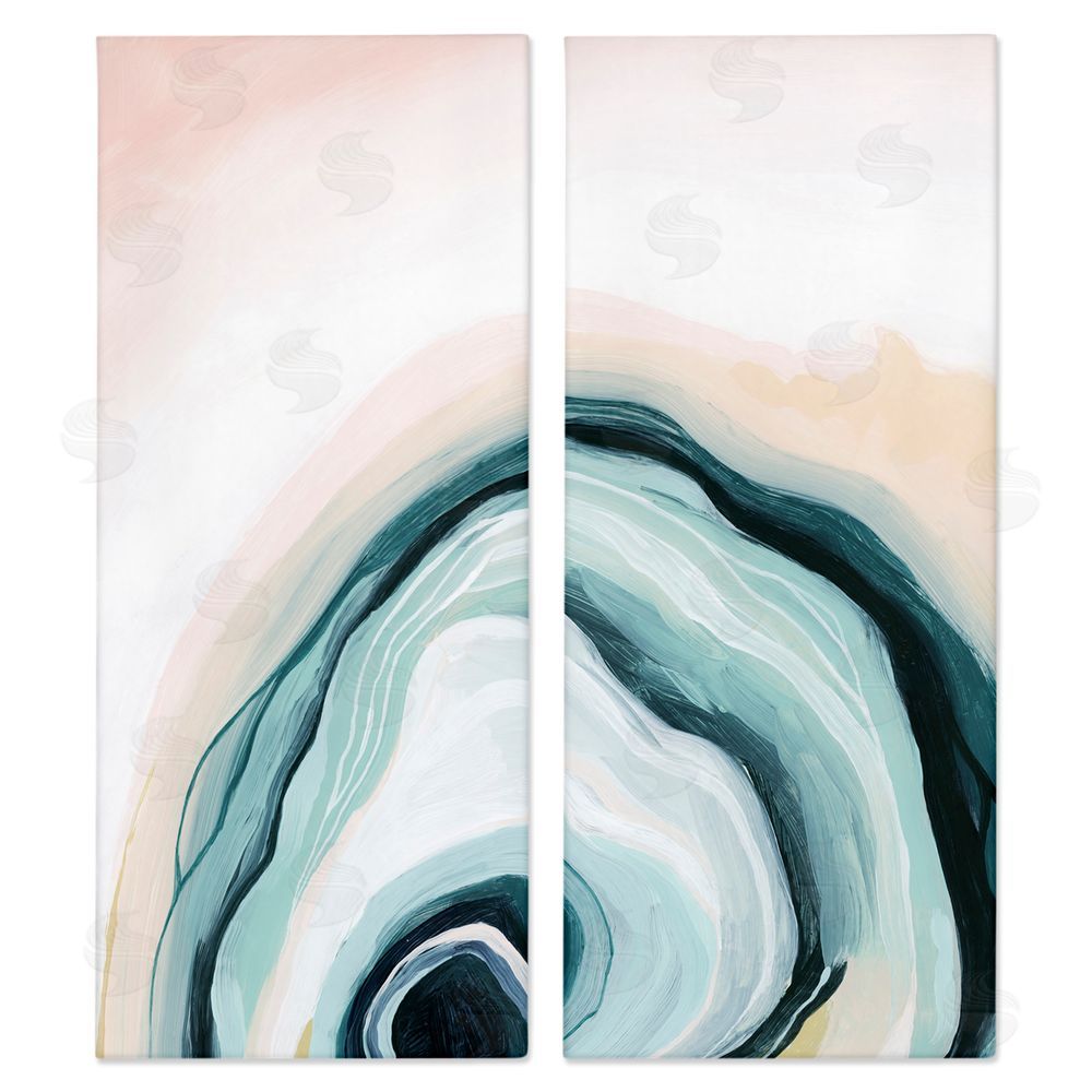 Grace Popp Abstract Seashell Interior Round Curves Canvas Wall Art Print