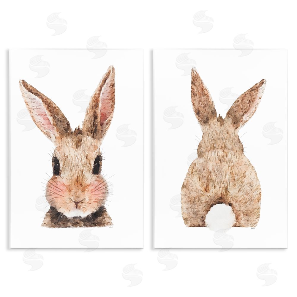Amanda Greenwood Cute Bunny Blushing Rabbit Wooden Wall Plaque Art Print