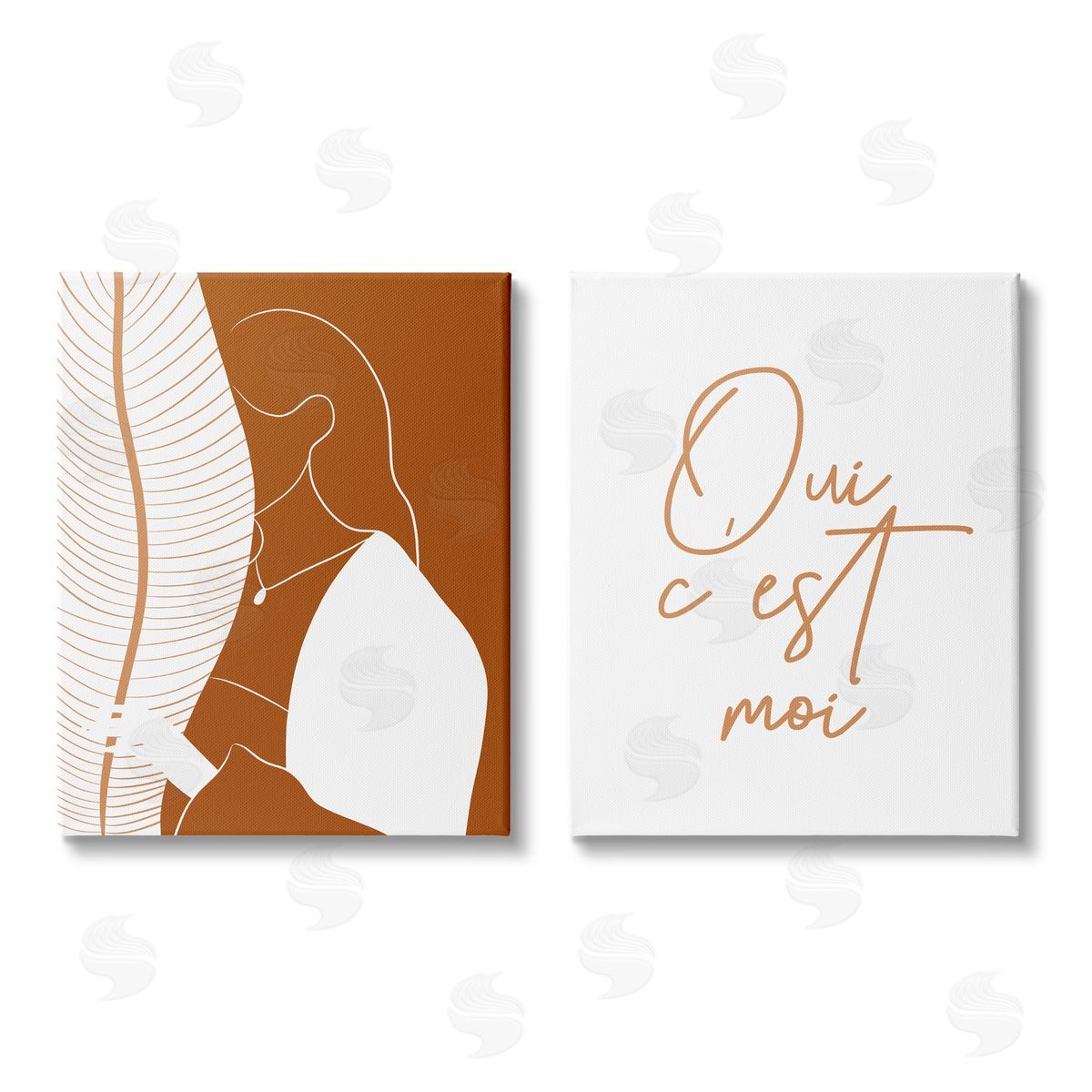 Birch & Ink Oui C'est Moi French Phrase Woman Canvas Wall Art Print