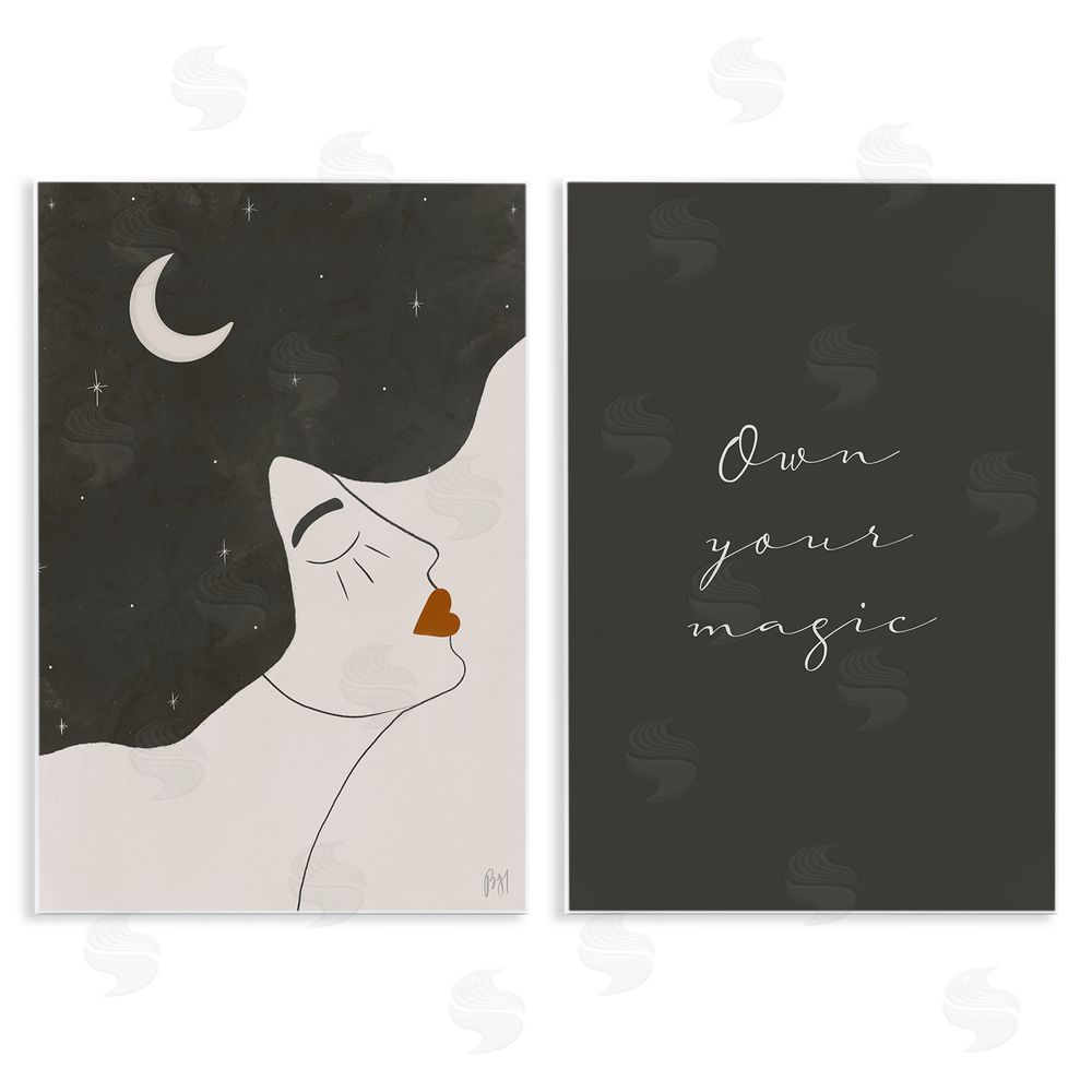 Birch & Ink Own Your Magic Abstract Starry Night Wooden Wall Plaque Art Print