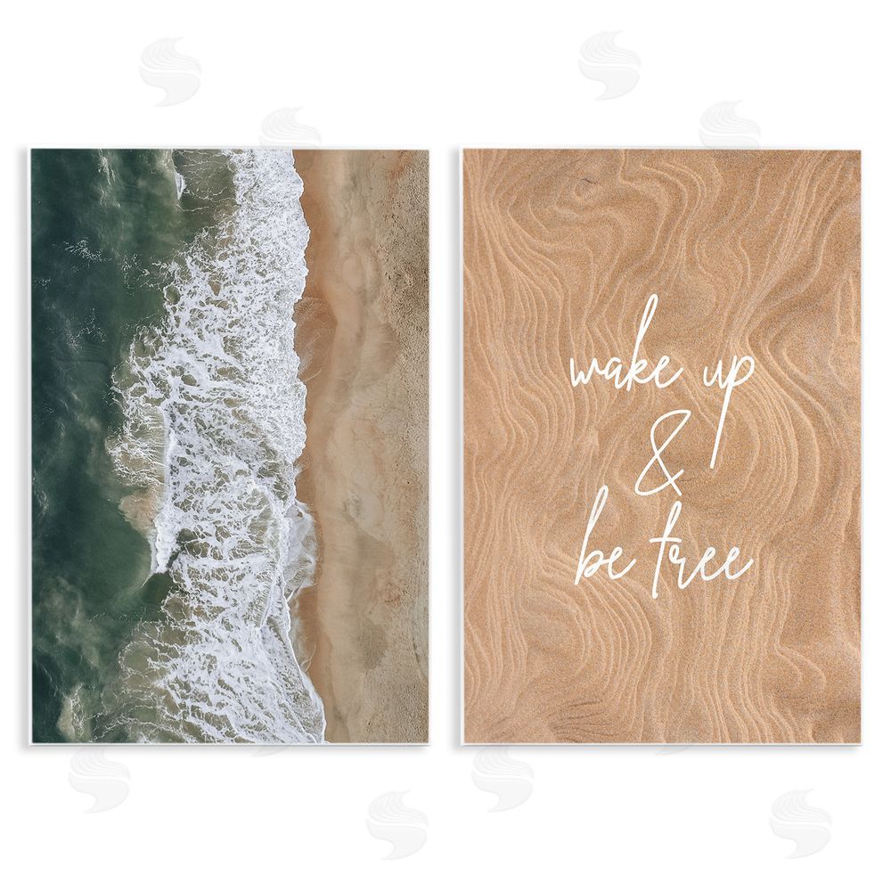 Birch & Ink Be Free Incoming Beach Tide Wooden Wall Plaque Art Print