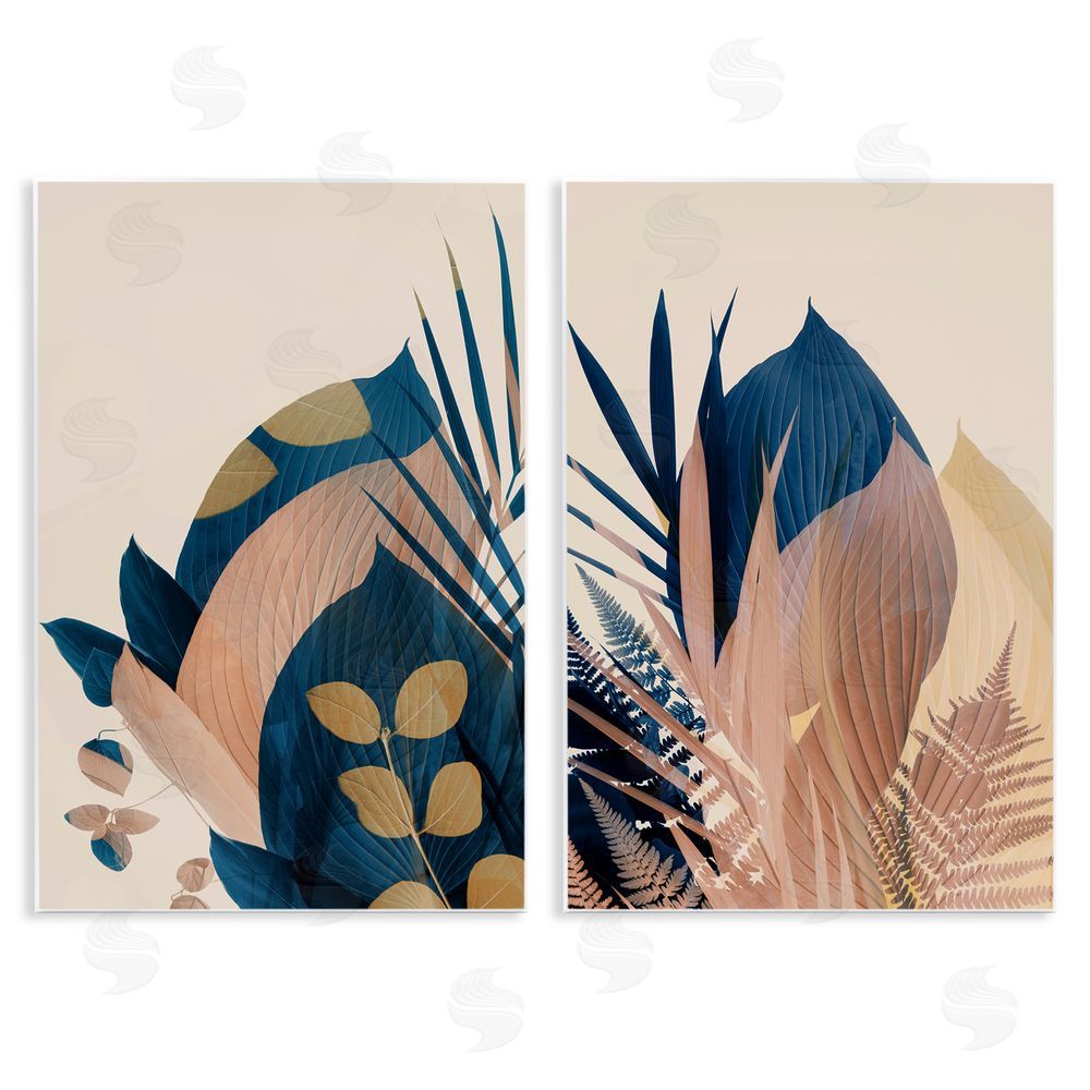Ian Winstanley Forest Floor Fern Foliage Bold Leaves Wooden Wall Plaque Art Print