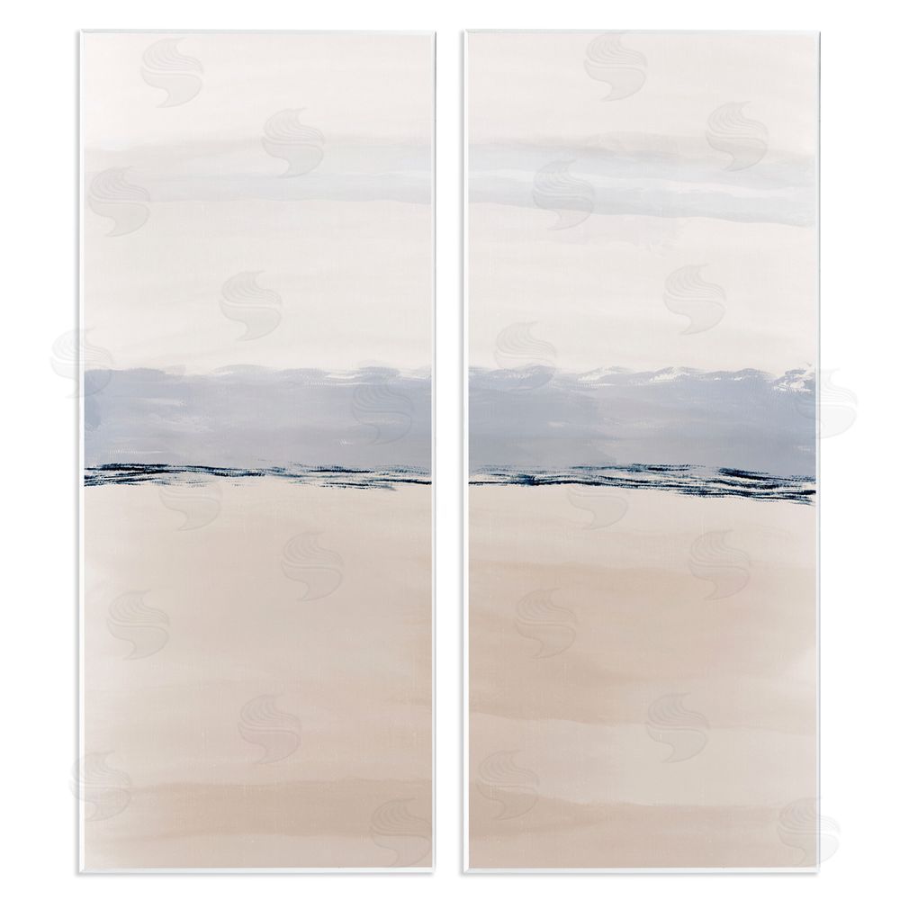 Emily Navas Abstract Nautical Shoreline Landscape Wooden Wall Plaque Art Print