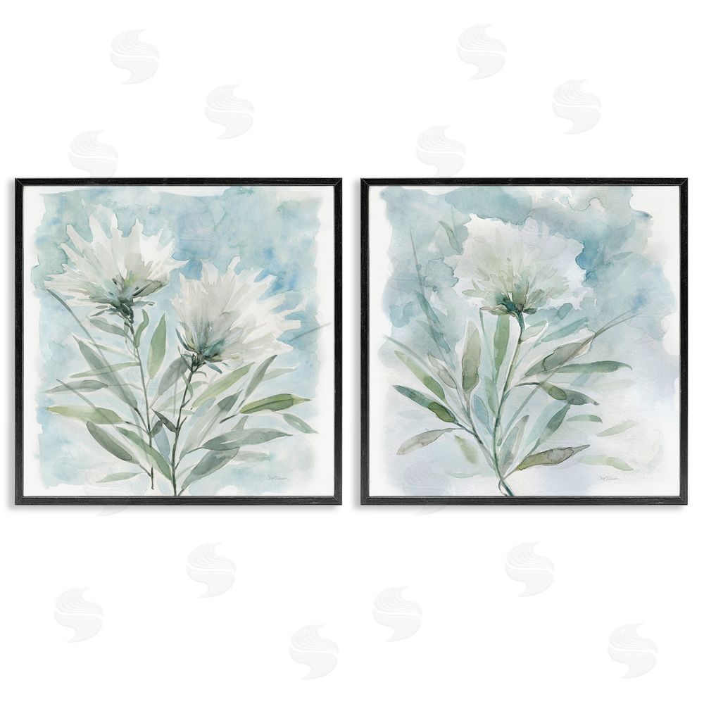 Carol Robinson Soft Spring Flower Still Life Watercolor Black Framed Giclee Wall Art Print