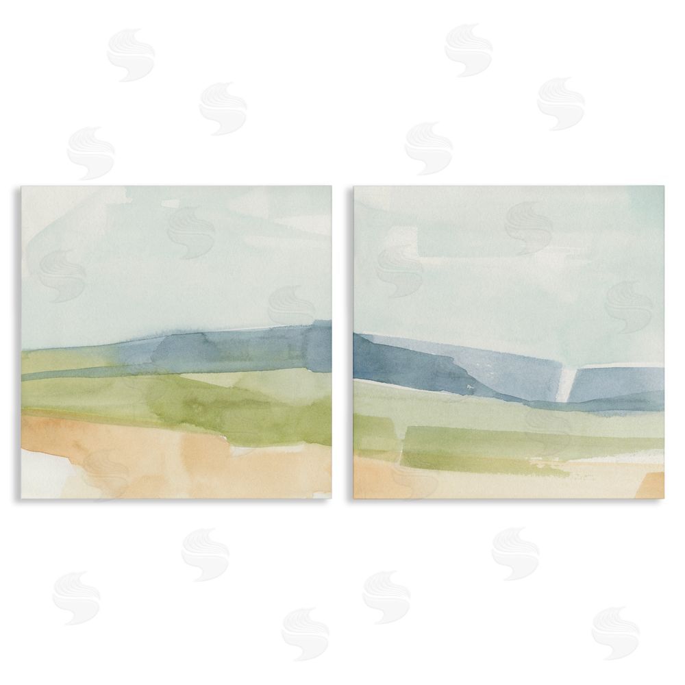 Emma Caroline Watercolor Hills Abstract Landscape Canvas Wall Art Print