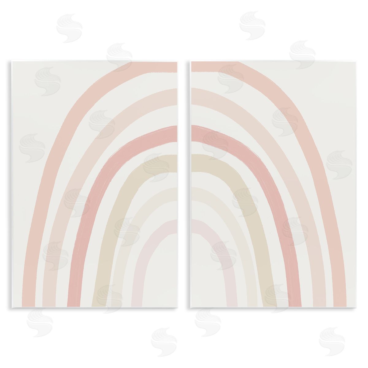 Children's Soft Pastel Rainbow Shape Wood Plaque Wall Art, Home Decor by Leah Straatsma