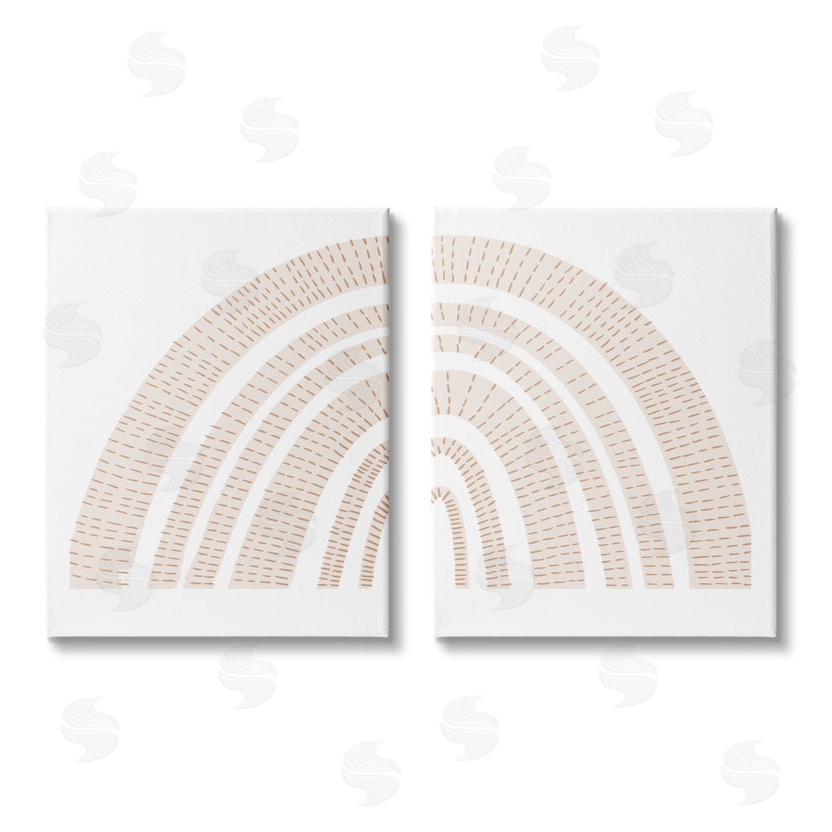 Stupell Studio Abstract Brown Earth Tone Rainbow Canvas Wall Art Print