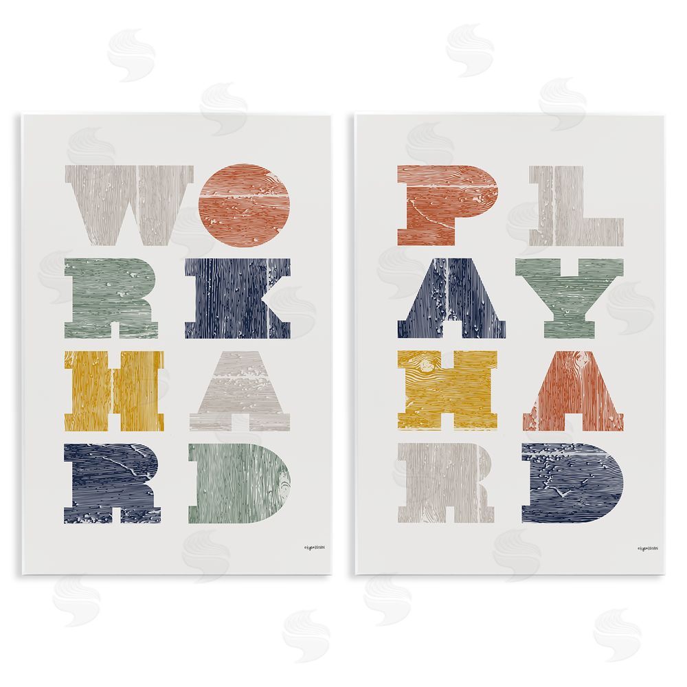 Lady Louise Designs Children's Block Typography Phrase Wooden Wall Plaque Art Print