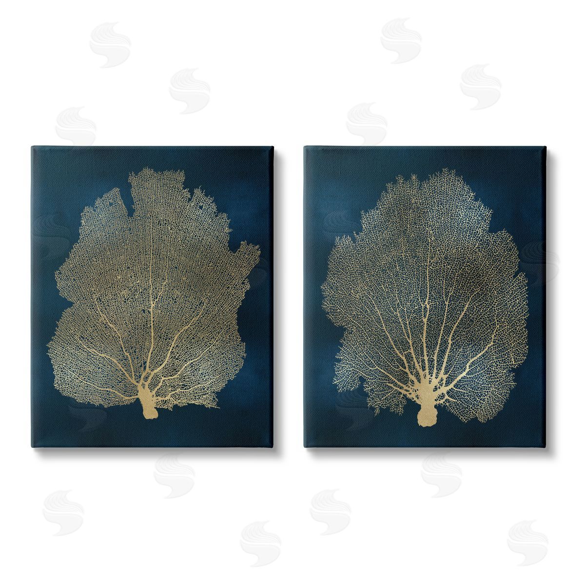 Melonie Miller Modern Aquatic Sea Fan Composition Canvas Wall Art Print