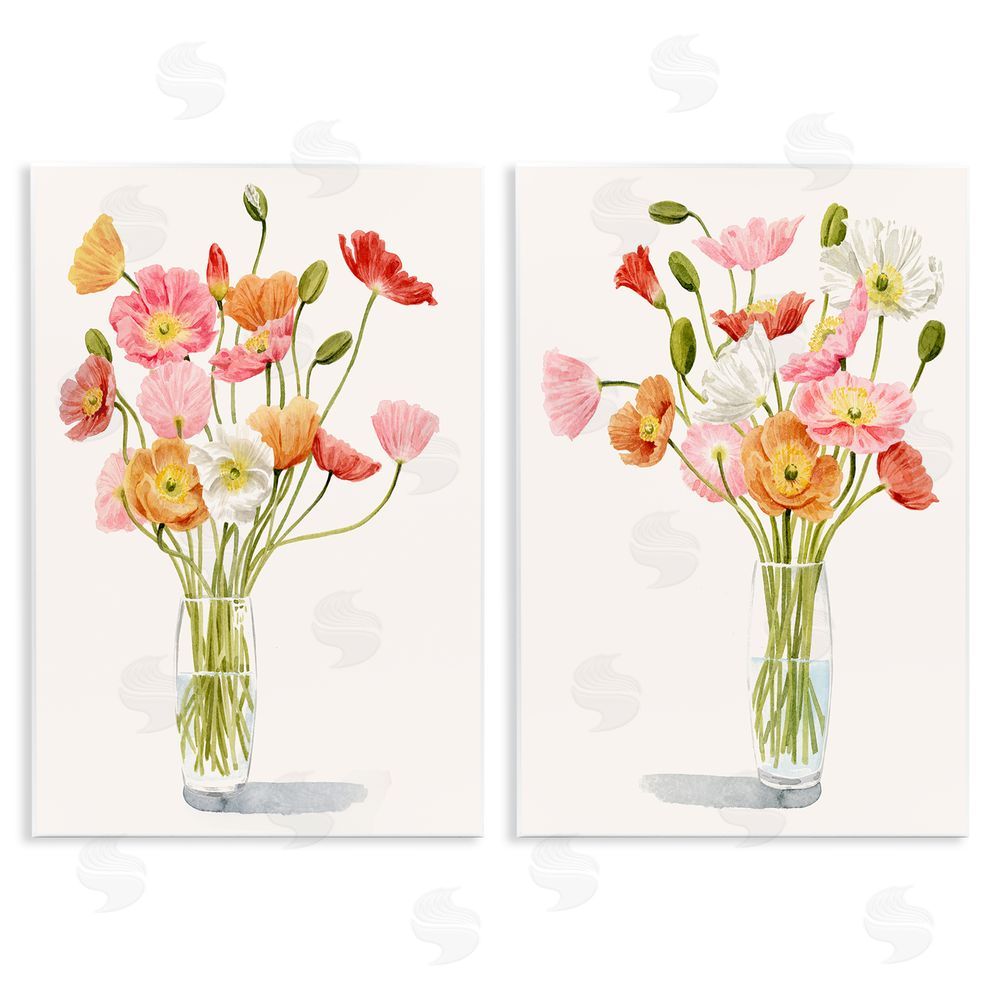 Grace Popp Dazzling Flower Blossoms Soft Pink Bouquets Wooden Wall Plaque Art Print