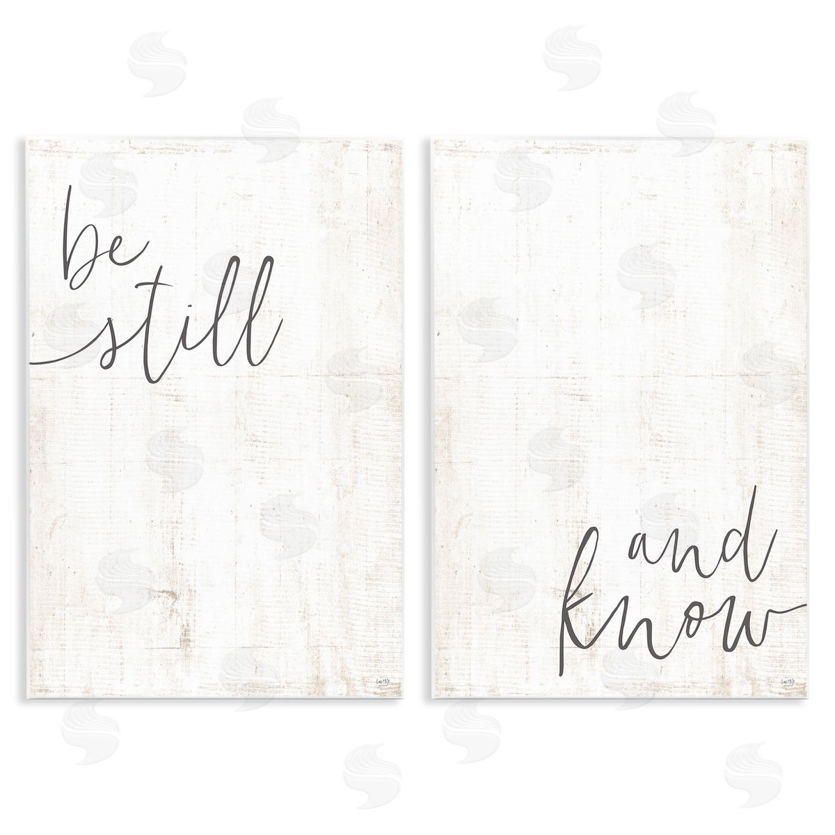 Be Still & Know Spiritual Calligraphy Wood Plaque Wall Art, Home Decor by LUX + Me Designs