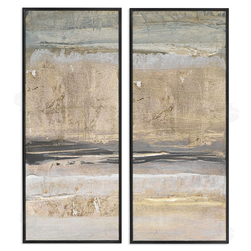 Lanie Loreth Abstract Earth Soil Textured Brown Grey Collage Black Framed Giclee Wall Art Print