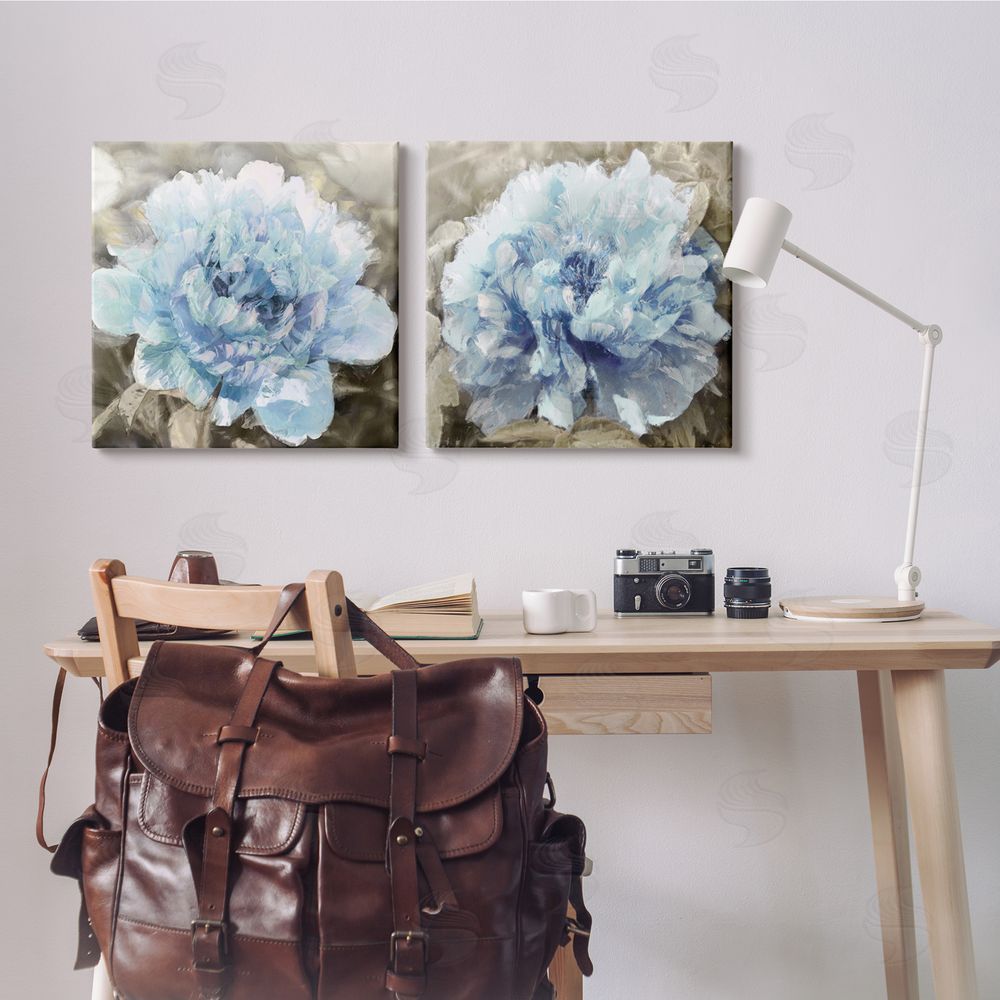 Shawna Sullivan Fleeting Carnation Flower Distinct Bokeh Canvas Wall Art Print in Room