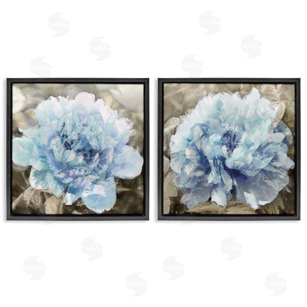 Shawna Sullivan Fleeting Carnation Flower Distinct Bokeh Black Floating Frame Canvas Wall Art Print