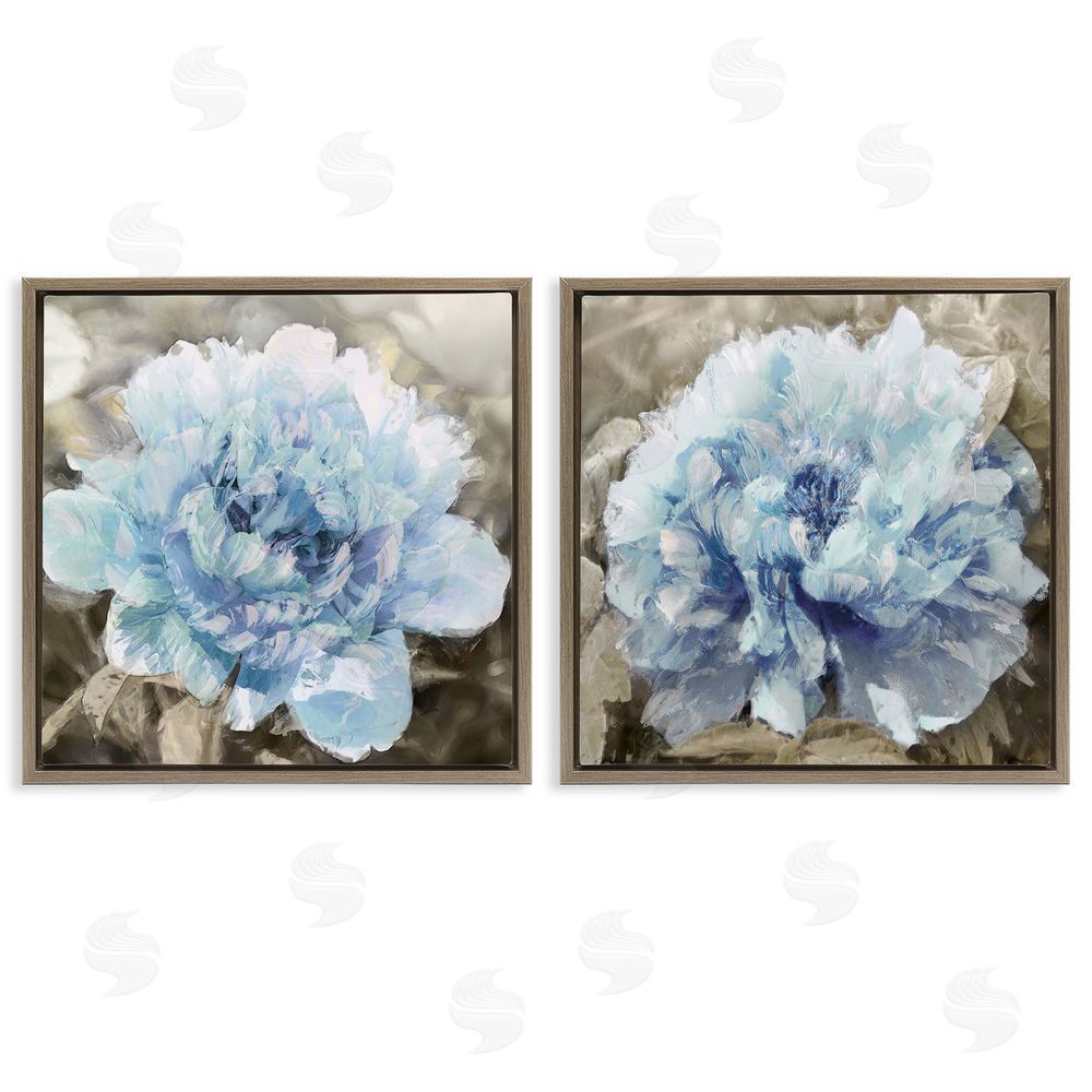 Shawna Sullivan Fleeting Carnation Flower Distinct Bokeh Brown Floating Frame Canvas Wall Art Print