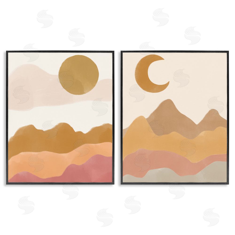 Taylor Shannon Designs Daily Outdoor Desert Landscape Terracotta Black Framed Giclee Wall Art Print