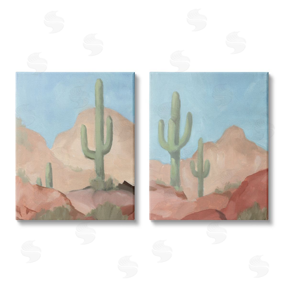 Jacob Green Warm Sunny Desert Cactus Western Landscape  Canvas Wall Art Print