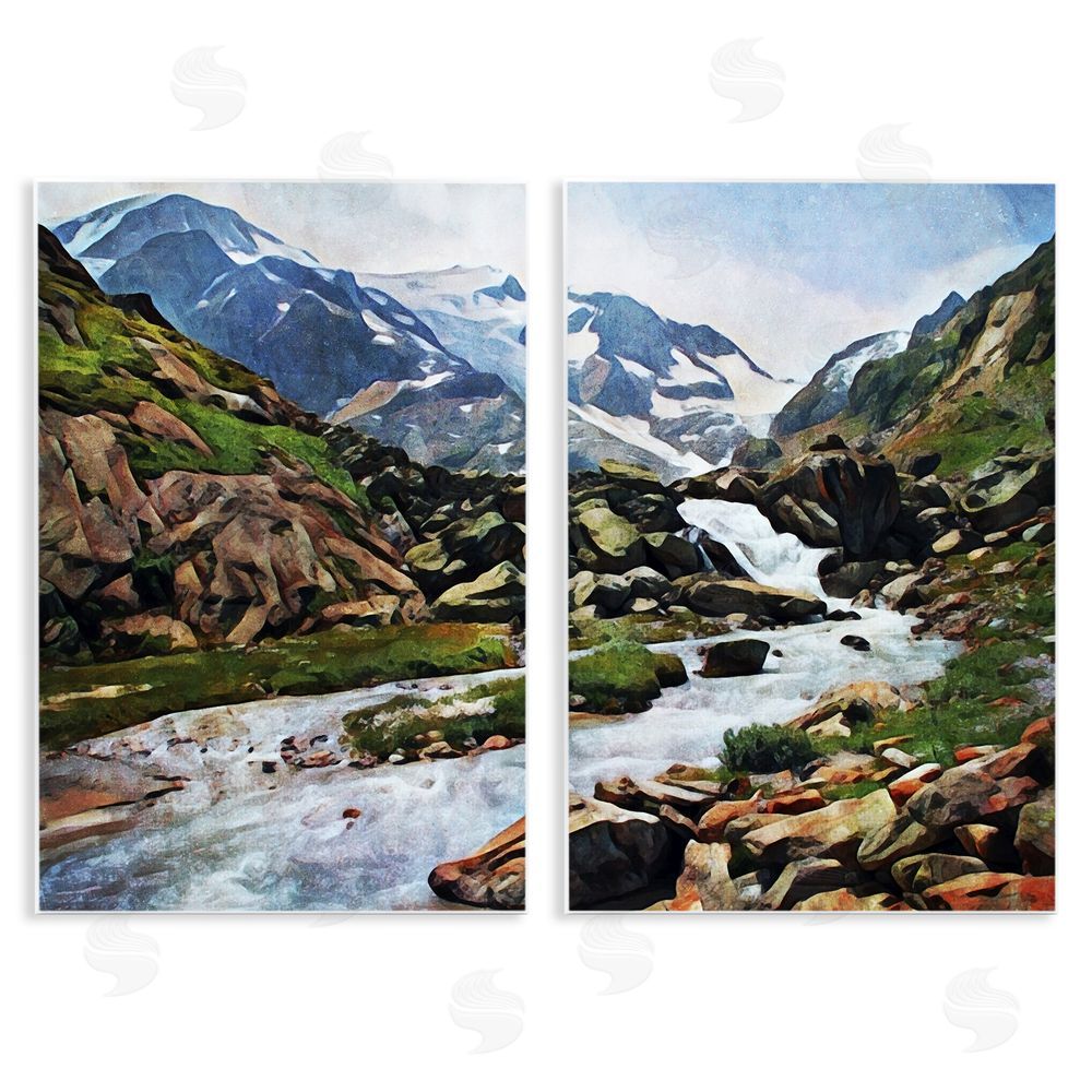 Ashley Aldridge Peaceful Rocky Mountains Water Landscape Wooden Wall Plaque Art Print