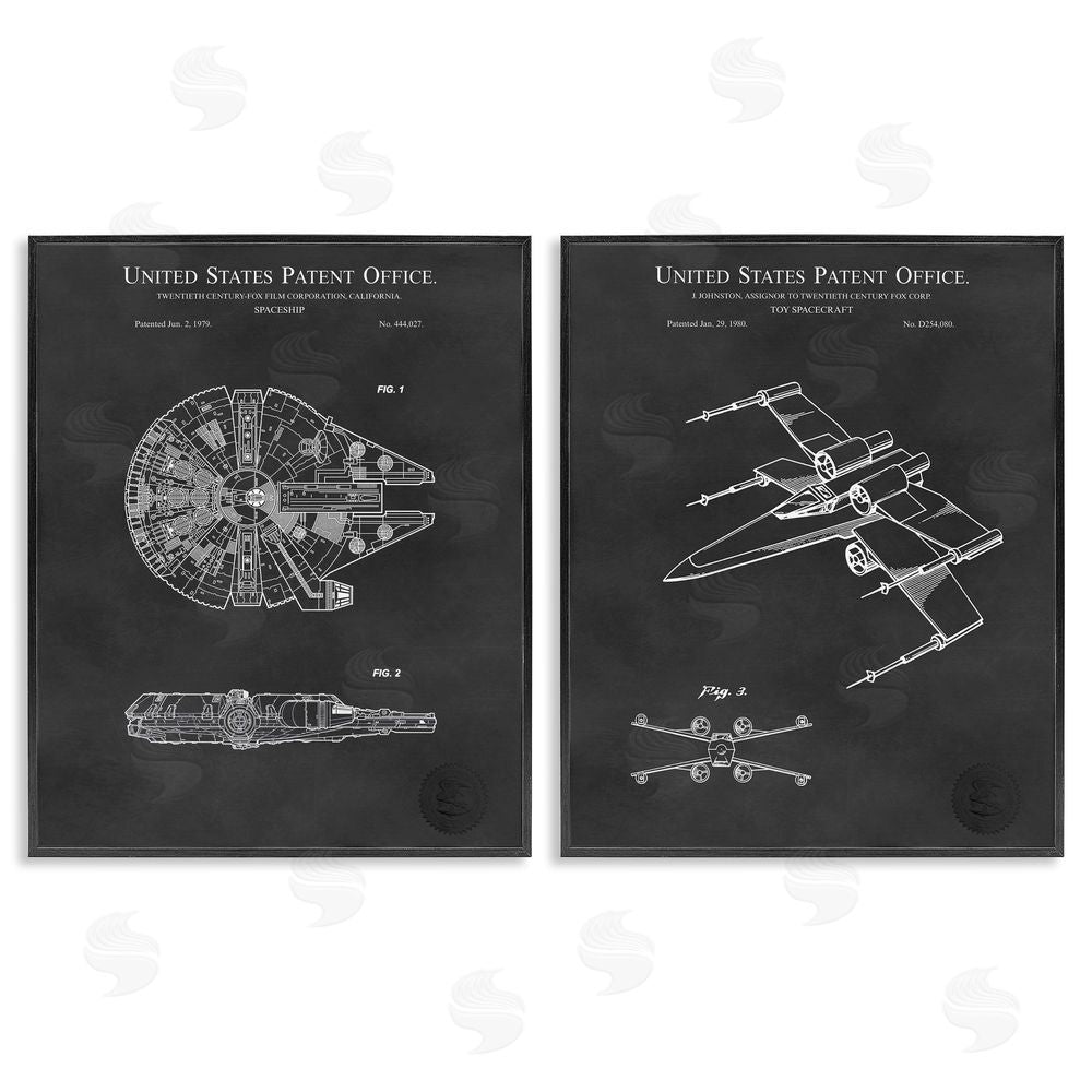 Karl Hronek Space Ships Science Fiction Pop Culture Black Framed Giclee Wall Art Print