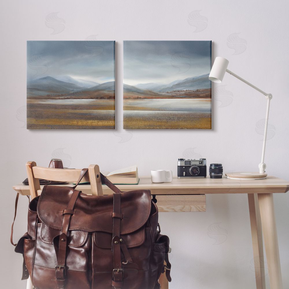 Lyn Timmington Cloudy Weather Sky Rural Pasture Canvas Wall Art Print in Room