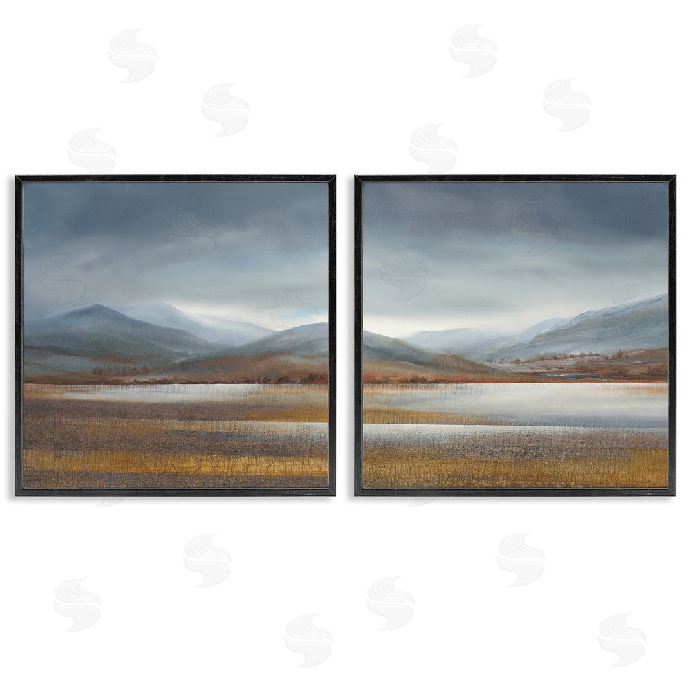 Lyn Timmington Cloudy Weather Sky Rural Pasture Black Framed Giclee Wall Art Print
