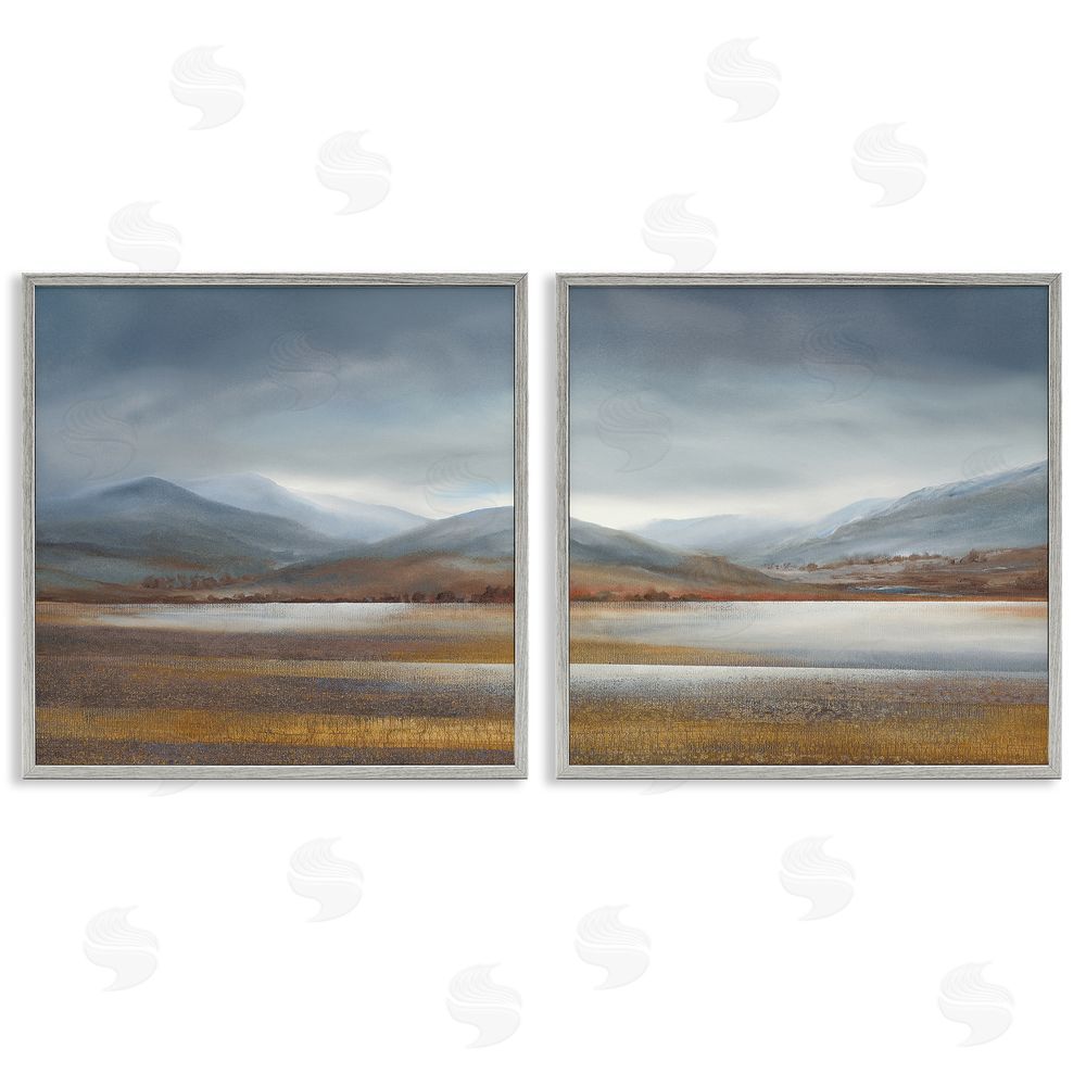 Lyn Timmington Cloudy Weather Sky Rural Pasture Gray Framed Giclee Wall Art Print