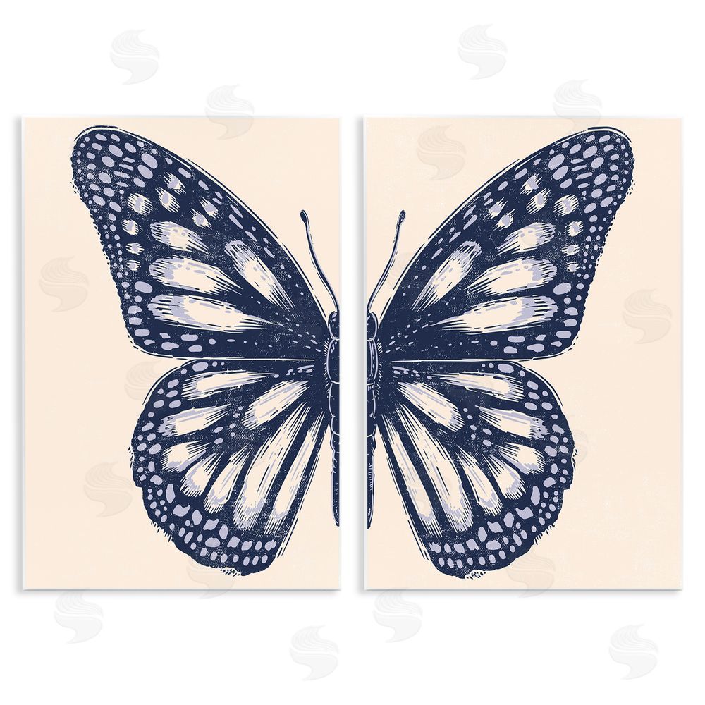 Caroline Alfreds Intricate Butterfly Wings Detail Wooden Wall Plaque Art Print