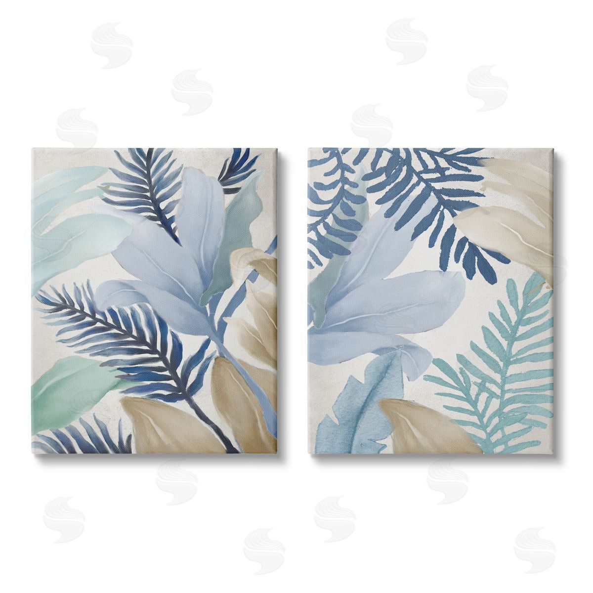 Elizabeth Medley Tropical Flower Petal Leaf Sprigs Canvas Wall Art Print