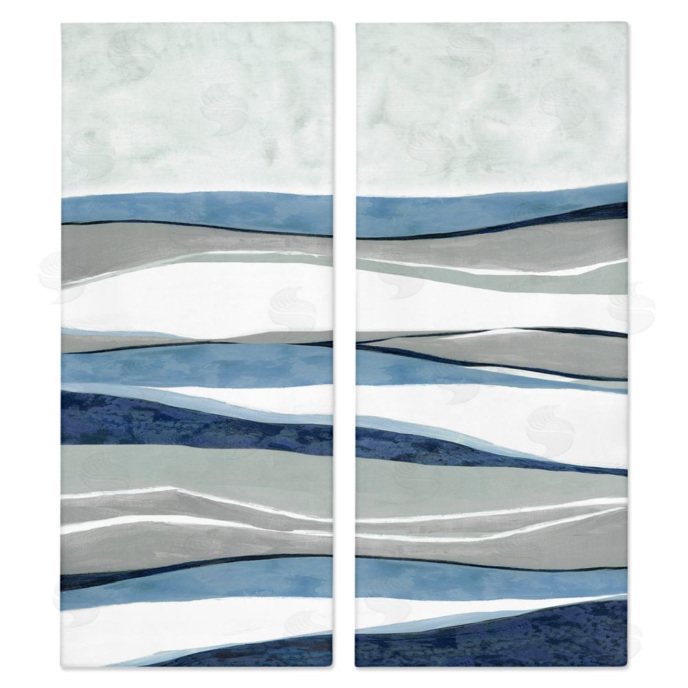 Janet Tava Abstract Striped Landscape Flowing Waves Pattern Canvas Wall Art Print