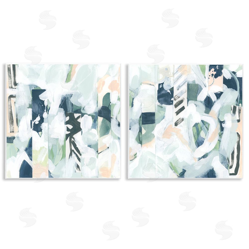June Erica Vess Modern Mixed Pattern Arrangement Wooden Wall Plaque Art Print