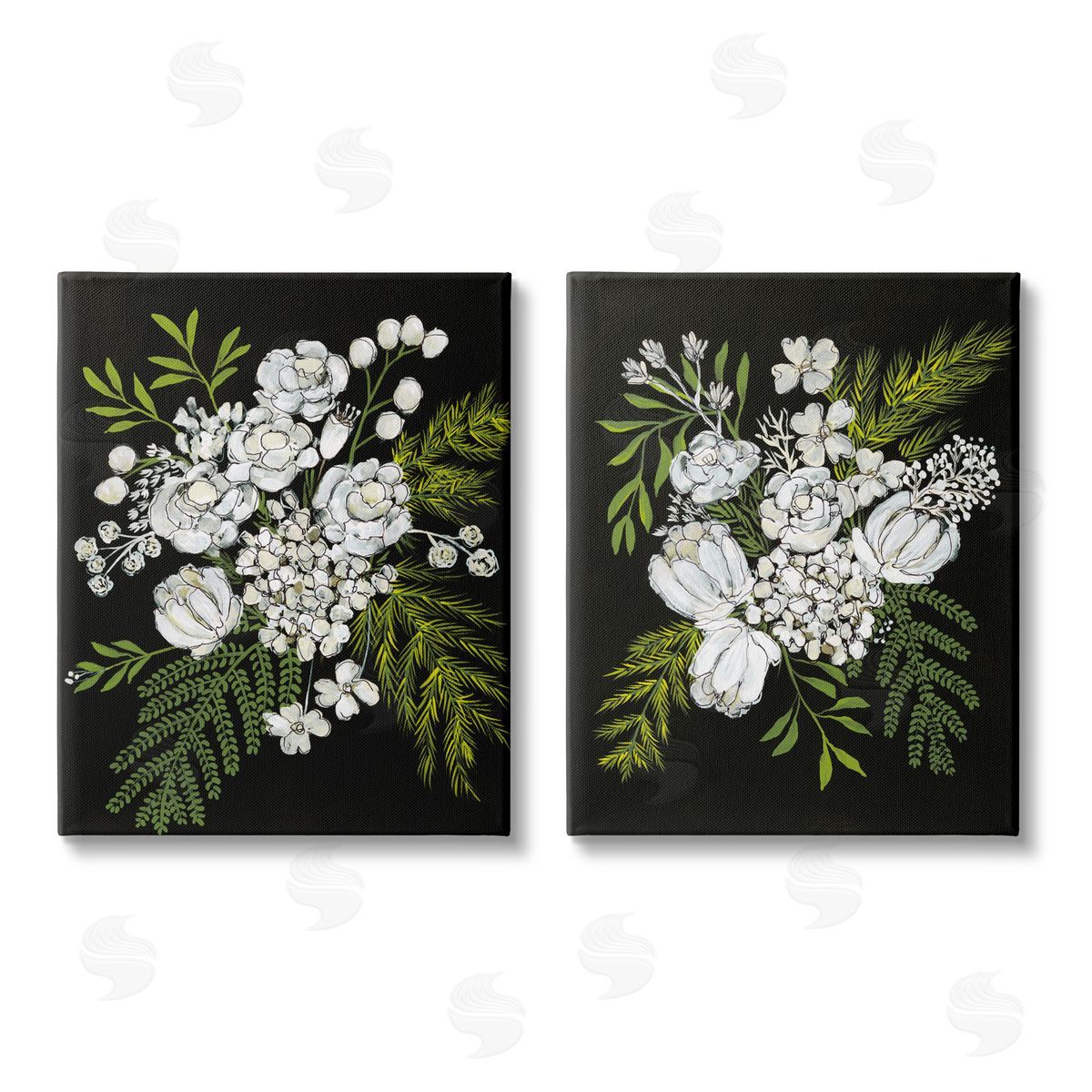 Regina Moore Bold White Flower Blossoms Canvas Wall Art Print