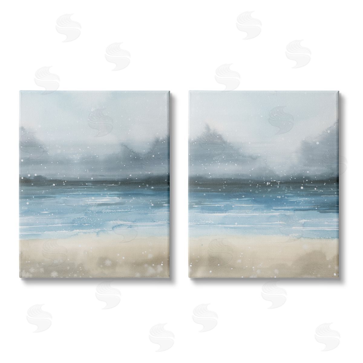 Grace Popp Stormy Coastal Ocean Waves Canvas Wall Art Print