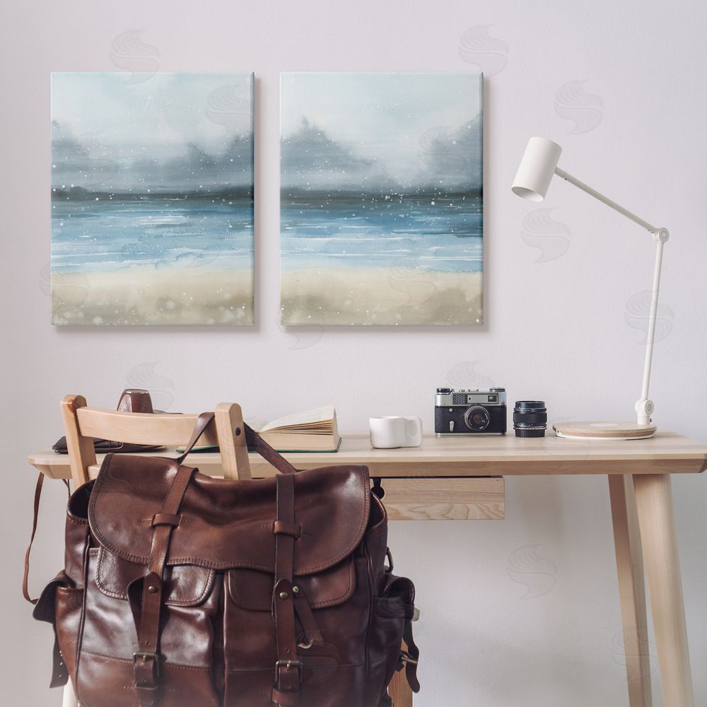 Grace Popp Stormy Coastal Ocean Waves Canvas Wall Art Print in Room