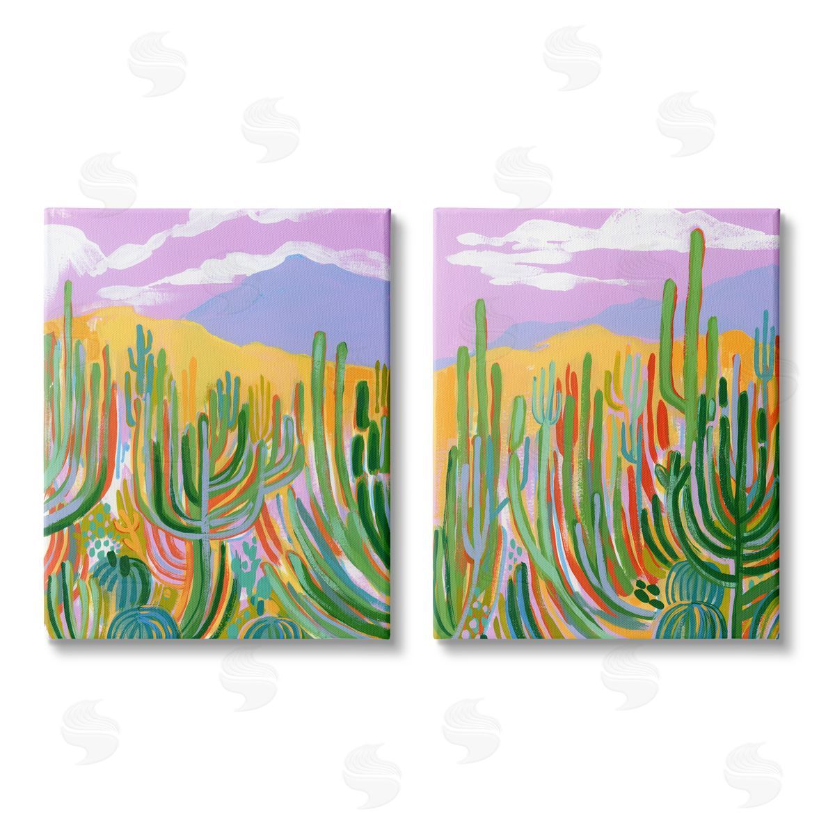 Laura Marr Contemporary Cactus Desert Sky Canvas Wall Art Print