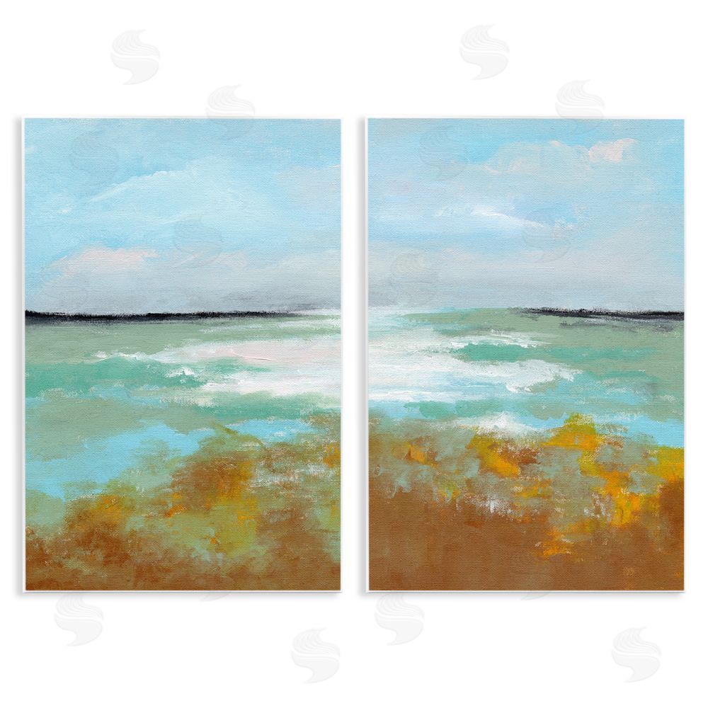 Nikita Jariwala Moss Abstract Grassy Landscape Wooden Wall Plaque Art Print
