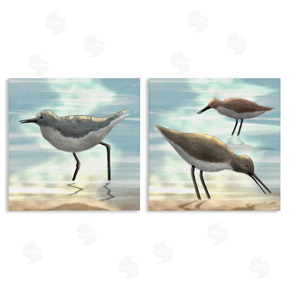 Marcus Prime Dawning Friends Sandpiper Coast Canvas Wall Art Print