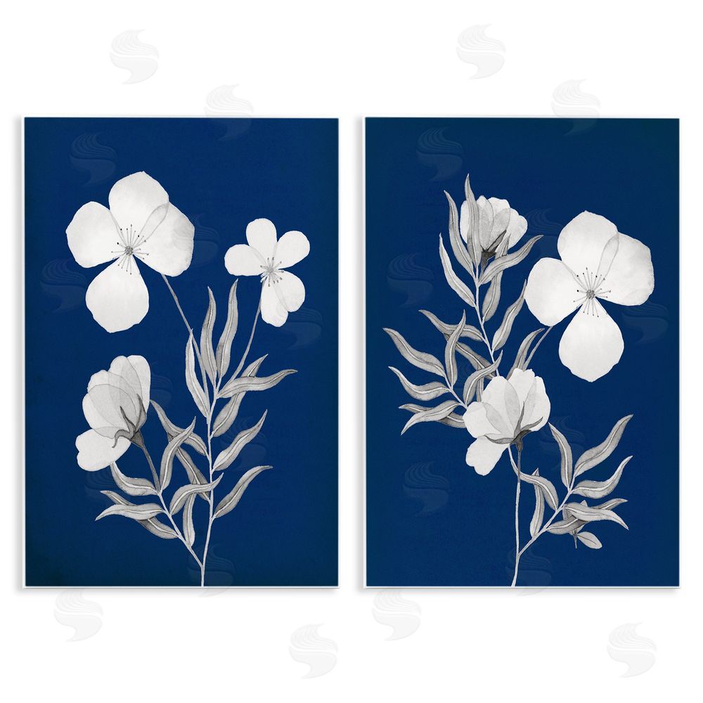 Kourtni Gunn Bold White Anemone Sprigs Wooden Wall Plaque Art Print